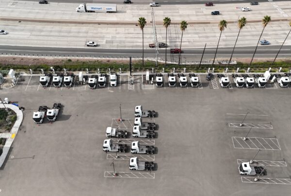 Aerial of WattEV San Bernardino expansion ports.